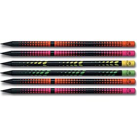 Faber-Castell Ağ ve Iz Desenli Yuvarlak Kurşun Kalem Siyah 6'lı
