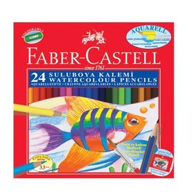 Faber-Castell Aquarel 24 Renk Sulu Kuru Boya Kalemi