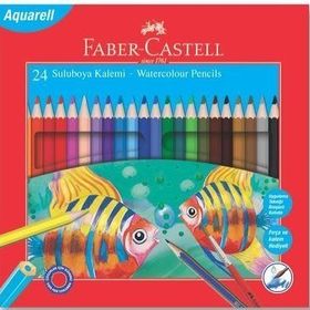 Faber Castell Aquarell Karton Kutu Kuru 24'lü Sulu Boya