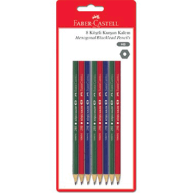 Faber-Castell Blister 8'li Köşeli Kurşun Kalem