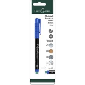Faber Castell BLS Permanent K Mavi M Tekli Tükenmez Kalem