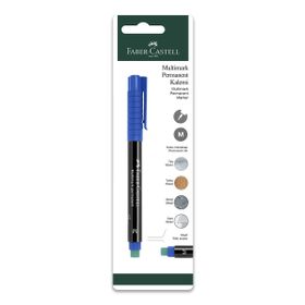 Faber Castell BLS Permanent K Mavi M Tekli Tükenmez Kalem