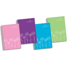 Faber Castell Bls. PP Kapak 4 Blm Renkli Kenar Kare Defter, 160 Yaprak