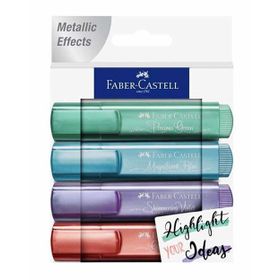 Faber Castell BRKT00237 Metalik 4'lü Fosforlu Kalem