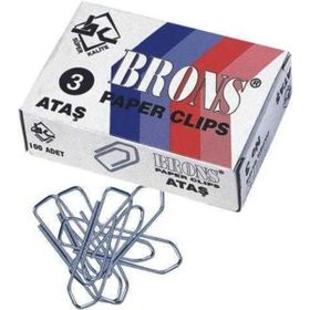 Faber Castell Brons Paper Clips No:3 Ataş