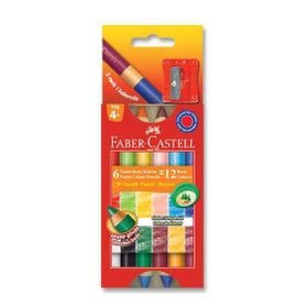 Faber Castell Çift Taraflı 12 Renk Mum Boya