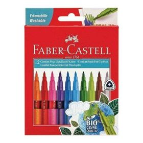 Faber Castell Comfort 12 Renk Yıkanabilir Keçeli Boya Kalemi