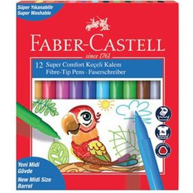 Faber Castell Comfort 12 Renk Yıkanabilir Keçeli Boya Kalemi