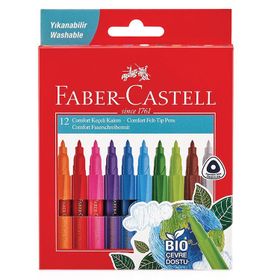 Faber Castell Comfort Klasik Renk 12'li Bio Keçeli Kalem