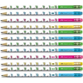 Faber Castell Crown 12'li 2B Silgili Yuvarlak Kurşun Kalem