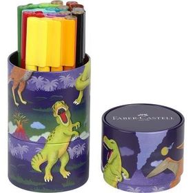 Faber Castell Dino 20'li Silindir Kutuda Keçeli Kalem