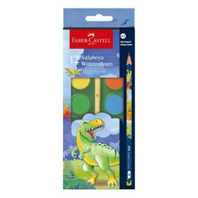 Faber Castell Dino Büyük Boy 12’li Sulu Boya ve Kurşun Kalem