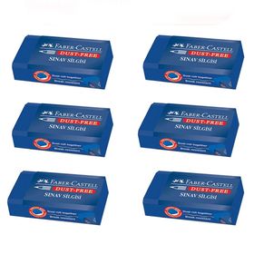 Faber Castell Dust Free 6 lı Sınav Silgisi