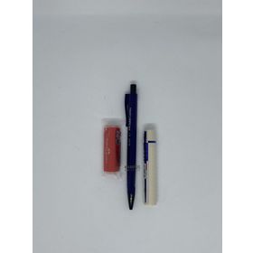 Faber Castell Econ 0.7 Lacivert + 0.7 120'li Uç + Kırmızı Üçgen Silgi Seti