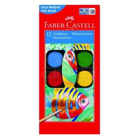 Faber Castell F.c 12 Renk Küçük Tablet Sulu Boya