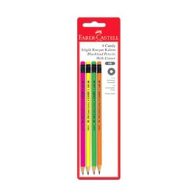 Faber Castell Faber-castell Kurşun Kalem Candy Silgili Kartela 4 Lü 5504112800 1100.91240
