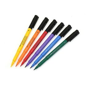 Faber Castell Fırça Uç Ana Renkler 6'lı Pitt Çizim Kalemi