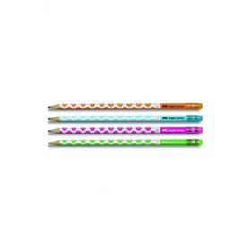 Faber Castell Flowers 4 Adet 2B Silgili Yuvarlak Renkli Kurşun Kalem