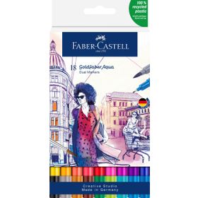 Faber Castell Goldfaber Aqua Çift Uçlu Sanatsal 18'li Markör Kalemi
