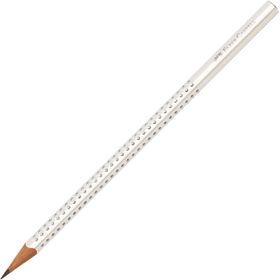 Faber Castell Grip 2001 Beyaz Sparkle Üçgen Kurşun Kalem
