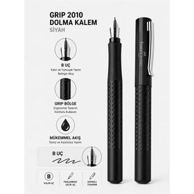 Faber Castell Grip 2010 B Uç Siyah Dolma Kalem