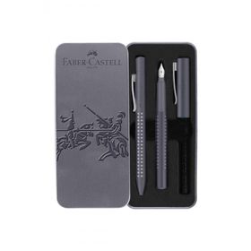 Faber Castell Grip 2010 Dapple Gray Dolma Kalem ve Tükenmez Kalem Seti