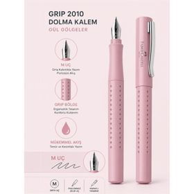 Faber Castell Grip 2010 M Uç Gül Gölgeler Dolma Kalem