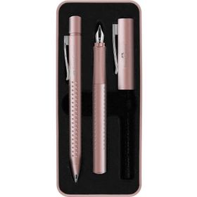 Faber Castell Grip 2011 Gül Dolma Kalem ve Tükenmez Kalem Seti