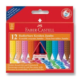 Faber-Castell Grip 5281122540 12 Renk Jumbo Mum Boya