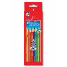 Faber Castell Grip 6 Renk Karton Kutu Jumbo Kuru Boya