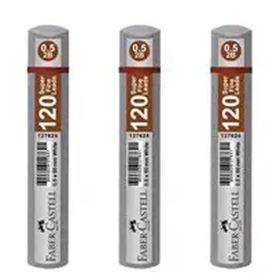 Faber Castell Grip Min 0.5 2B 60 mm 120'li 3'lü Gümüş Tüp Kalem Ucu