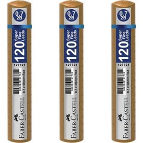 Faber Castell Grip Min 0.7 2B 60 mm 120'li Altın Tüp 3'lü Kalem Ucu