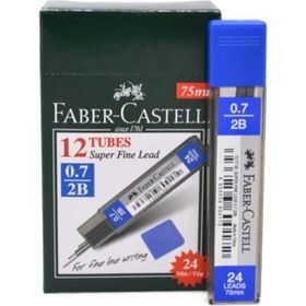 Faber Castell Grip Super Fine Lead 2B 120'li 60 mm 0.7 mm Mavi Kalem Ucu