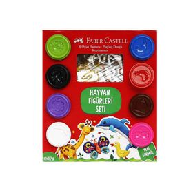 Faber Castell Hayvan Figürleri Seti 8x50 gr Oyun Hamuru