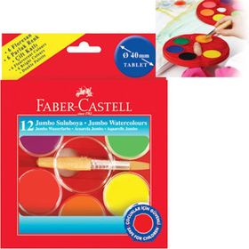Faber Castell Jumbo Sulu Boya 2 Katlı 12 Renk