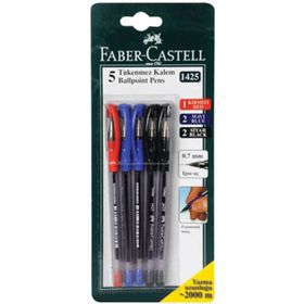 Faber-Castell Karışık Renk 5'li Tükenmez Kalem