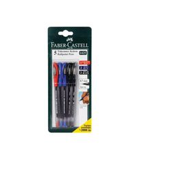 Faber-Castell Karışık Renk 5'li Tükenmez Kalem