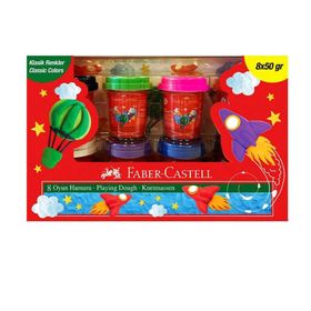 Faber Castell Klasik Renk 8'li 50 gr Oyun Hamuru