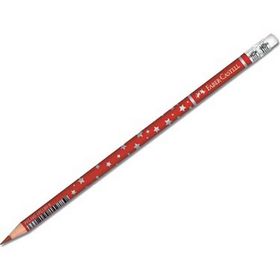 Faber-Castell Kurşun Kalem Başlık Yıldız Silgili Kırmızı 12'li Kurşun Kalem