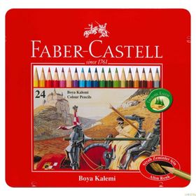 Faber Castell Metal Kutu 24 Renk Boya Kalemi