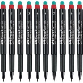 Faber Castell Multimark 1523 S 0.4 mm Kırmızı 10 Adet Asetat Kalemi