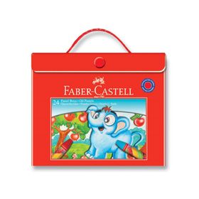 Faber Castell N11.5616 Plastik Çantalı 24 Renk Pastel Boya