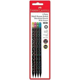 Faber Castell Party 4'lü Silgili Kurşun Kalem