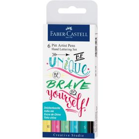 Faber Castell Pitt Kaligrafi Seti pastel 6'l ıArtist Pen