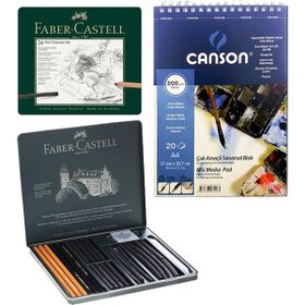 Faber-Castell Pitt Monochrome Sert İşlenmiş Kömür Kalemi
