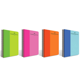 Faber Castell Plastik Kapak Bicolor Spiralli 80 Yaprak Çizgili Defter