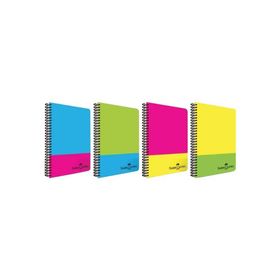 Faber Castell Plastik Kapak Neon 100 Yaprak Çizgili Spiralli Defter