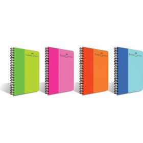 Faber-Castell PP Kapak BiColor Spiralli 120 Yaprak Düz Defter