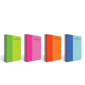 Faber-Castell PP Kapak BiColor Spiralli 120 Yaprak Düz Defter