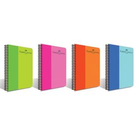 Faber-Castell PP Kapak BiColor Spiralli 120 Yaprak Düz Defter